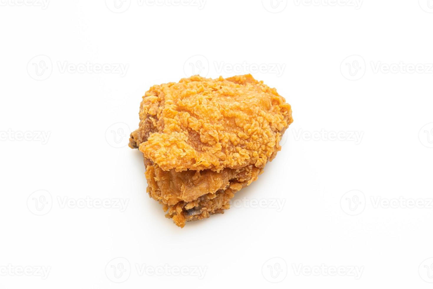 fried chicken on white background photo