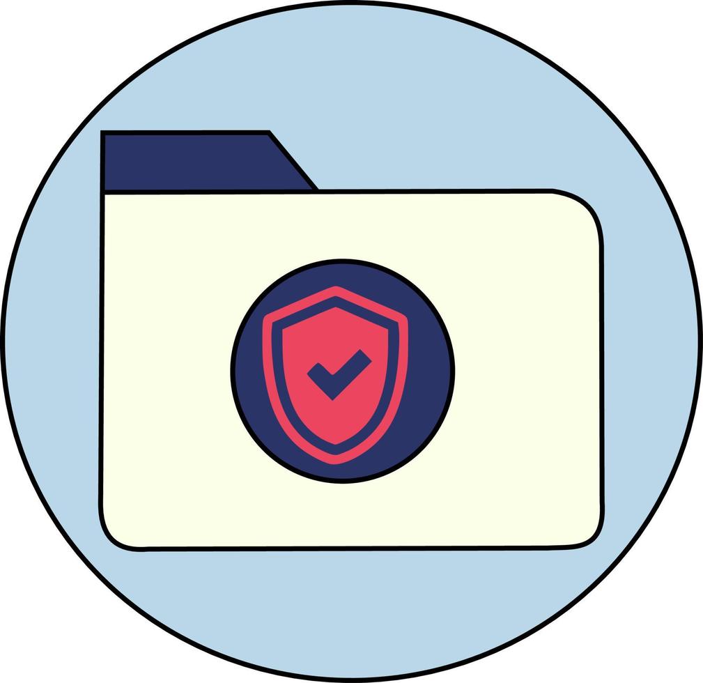 shield check vector icon in folder