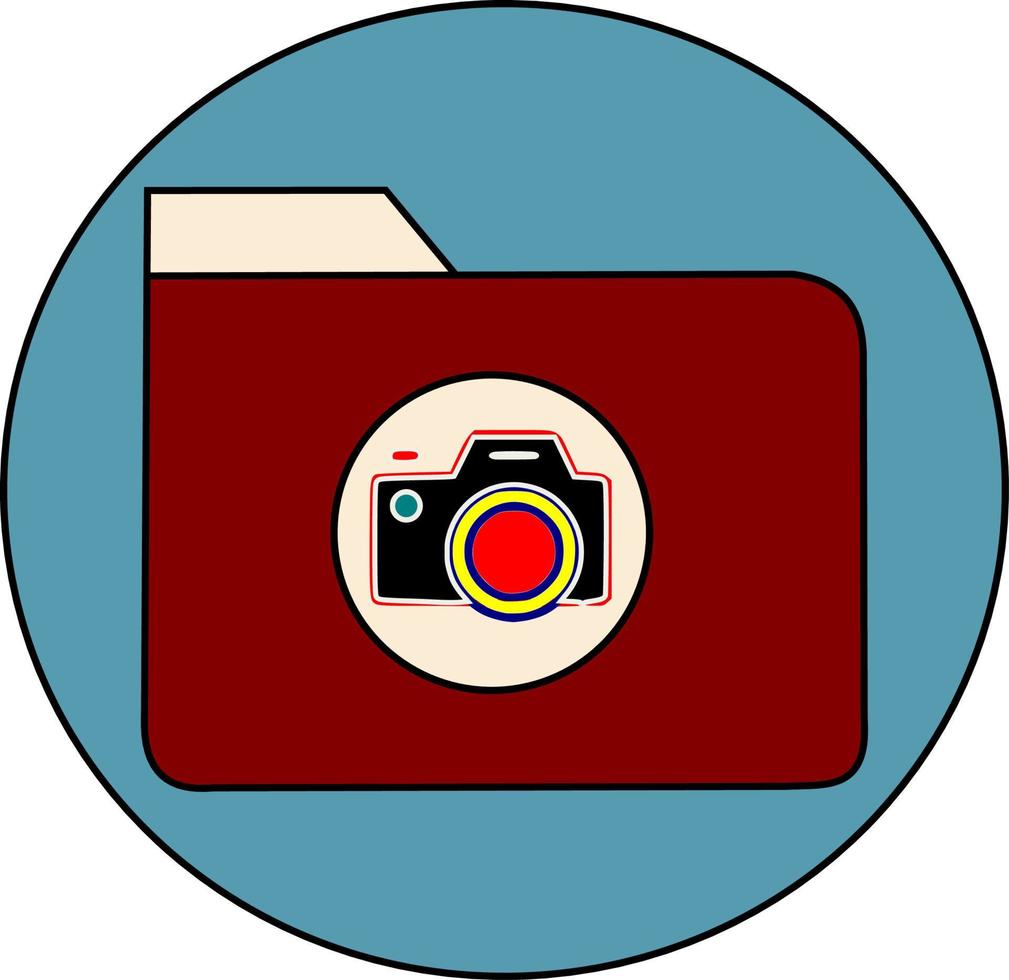 Camera icon in folder 19048033 Vector Art at Vecteezy