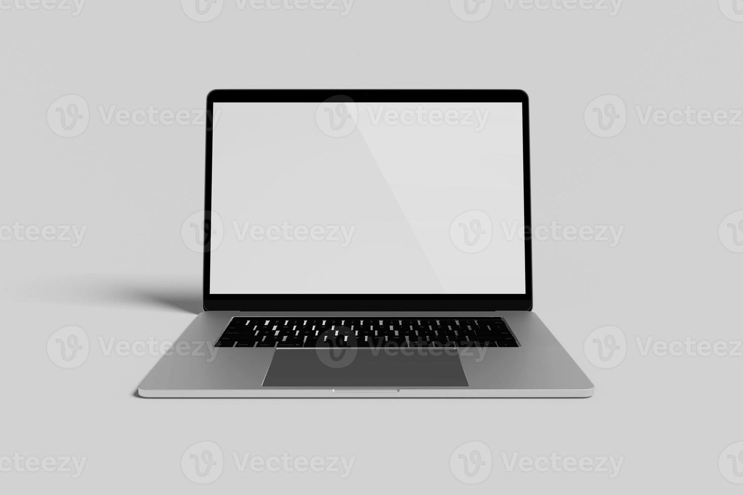 maqueta de computadora portátil de imagen en blanco foto