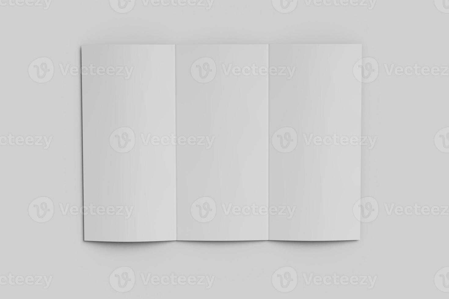 Blank Trifold Brochure Mockup photo