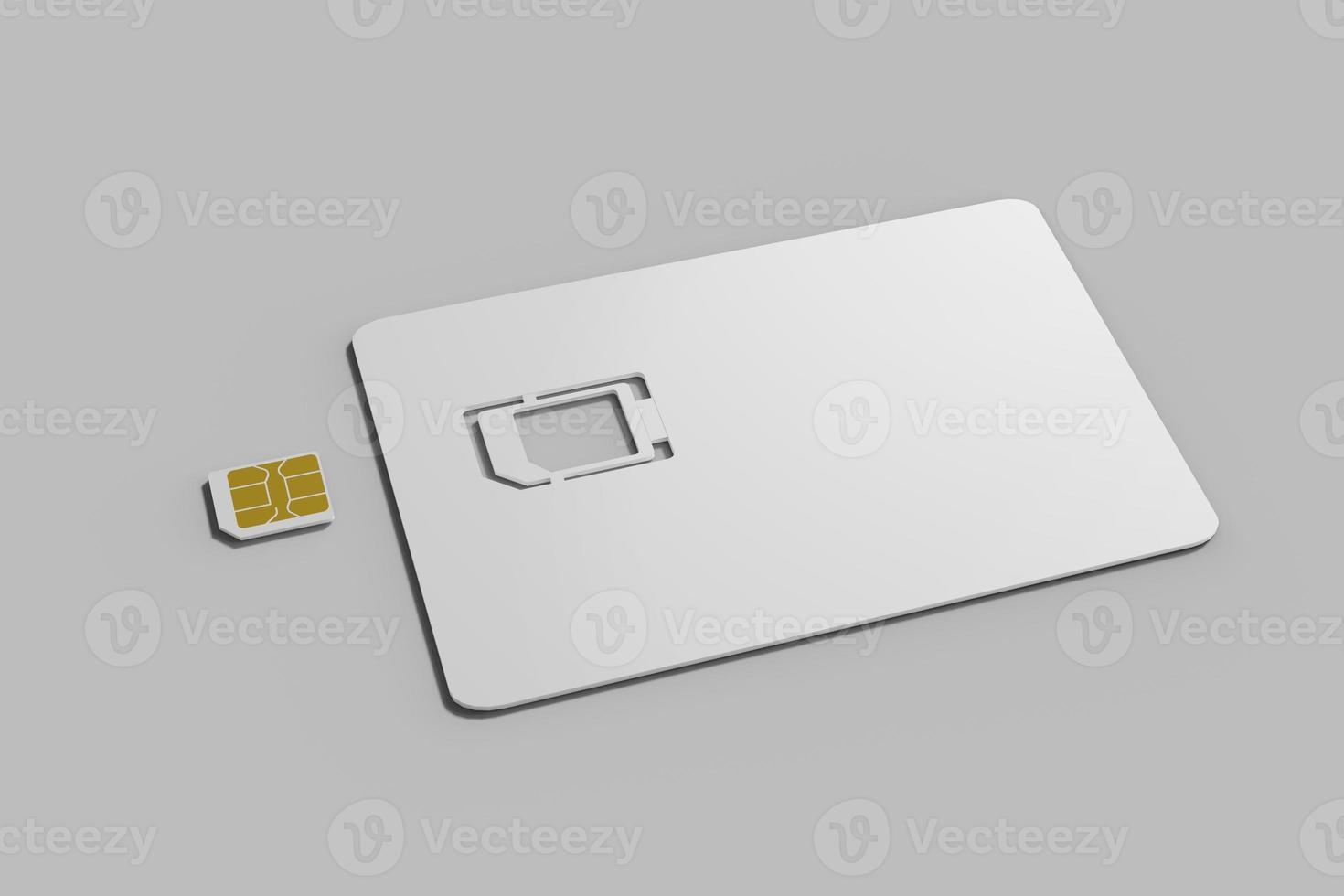 Blank Sim Card Mockup photo