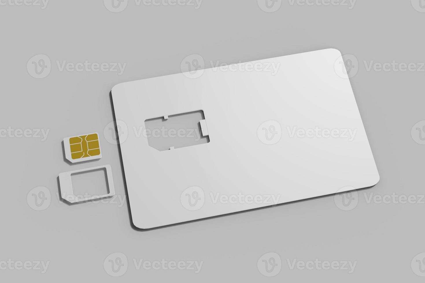 Blank Sim Card Mockup photo