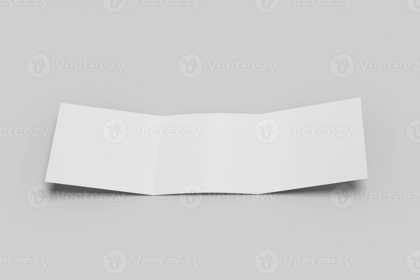 Blank Paper Square Trifold Brochure Mockup photo