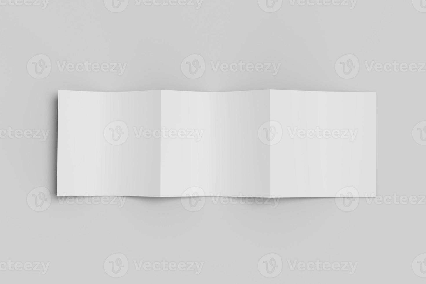 Blank Paper Square Trifold Brochure Mockup photo