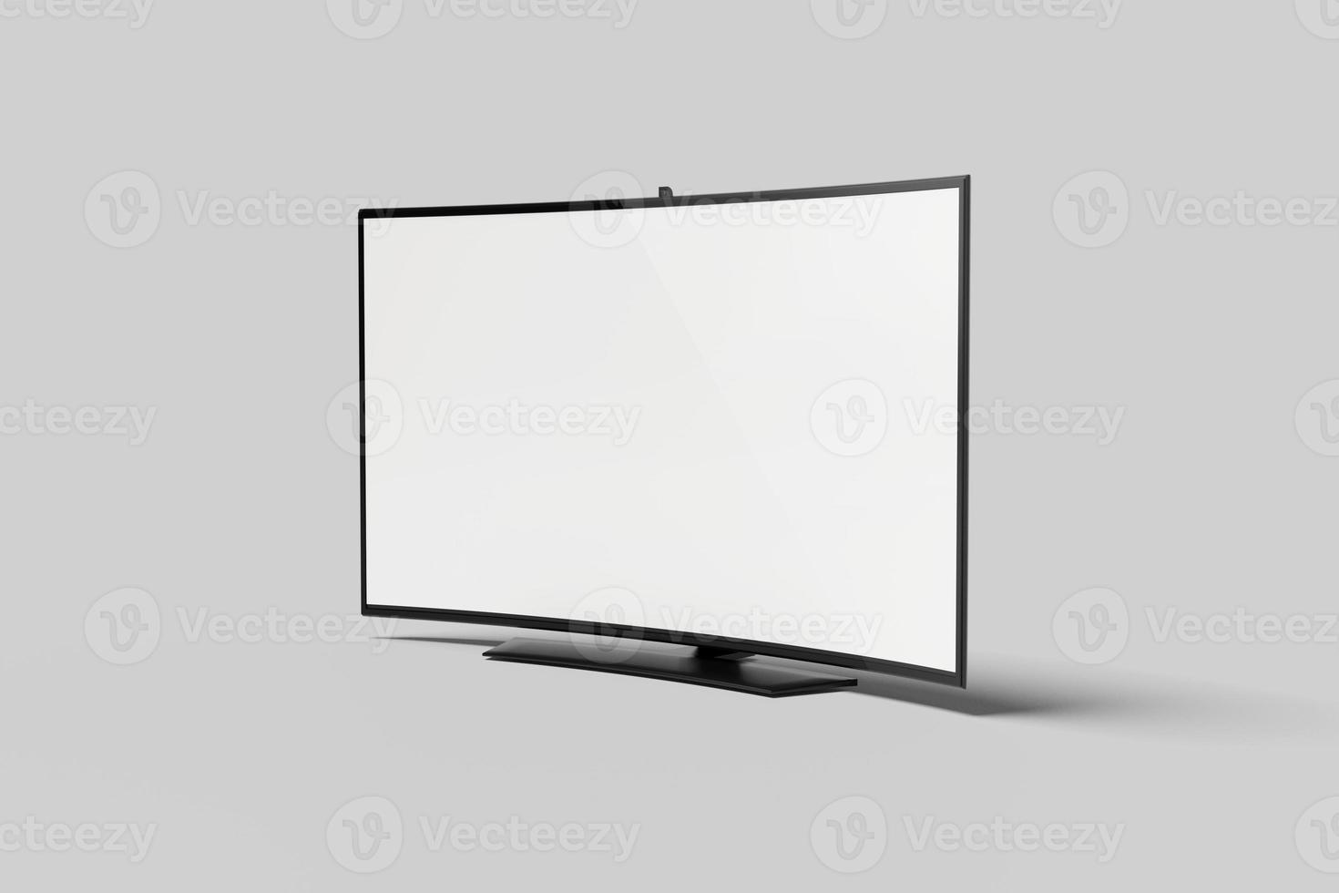 photo blank white smart tv screen mockup