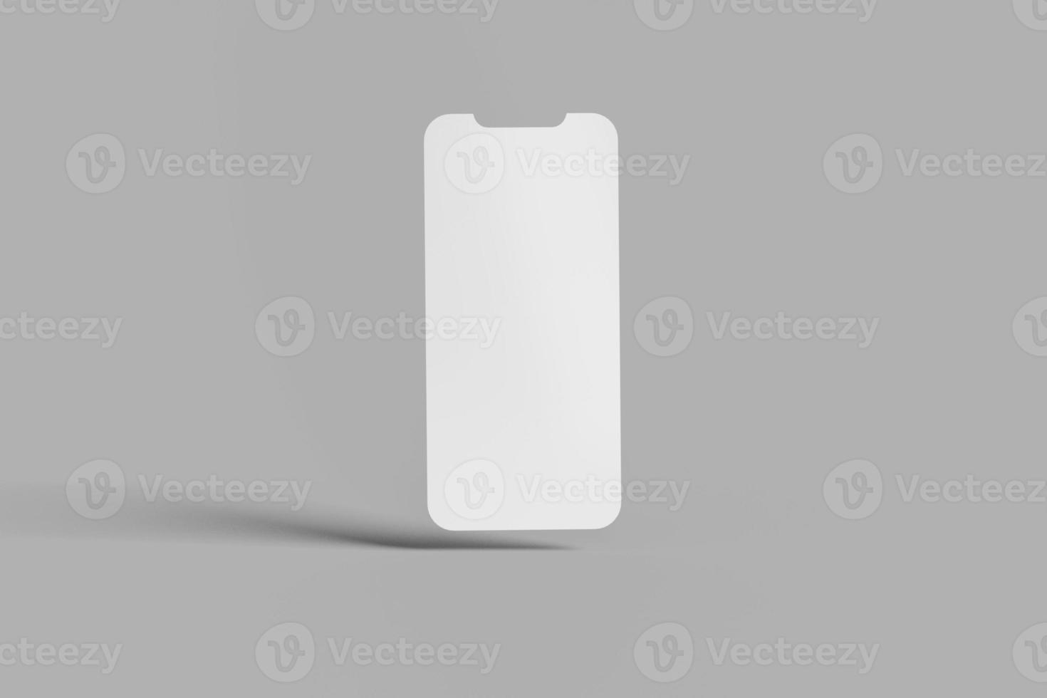 White Blank Smartphone Screen Mockup photo