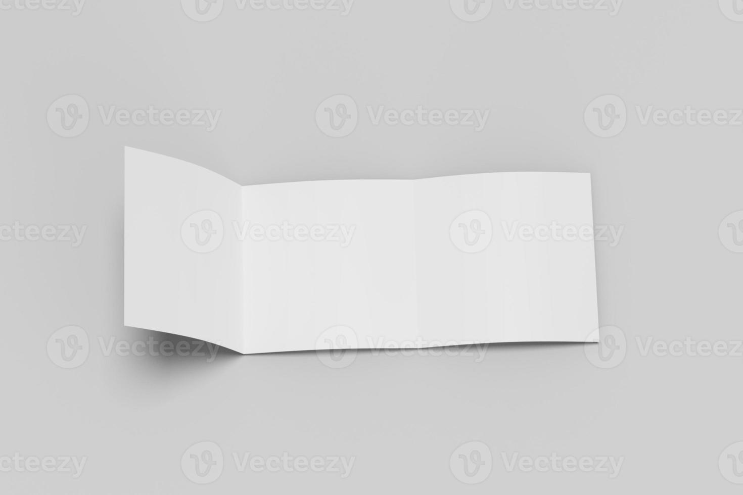 Blank Paper Square Trifold Brochure Mockup photo