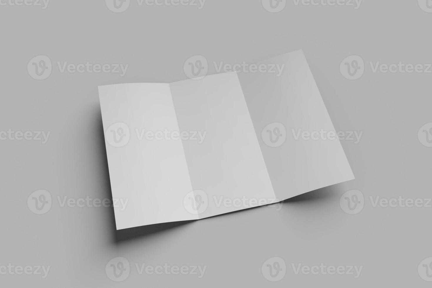 Blank Trifold Brochure Mockup photo