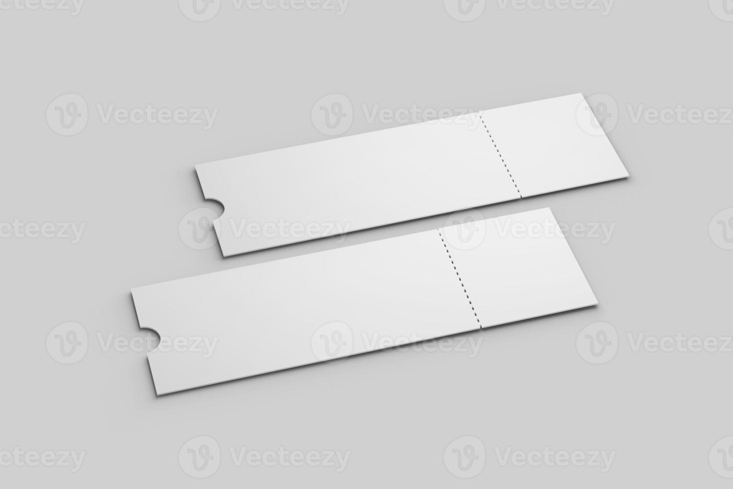 Blank Paper Ticket Mockup photo