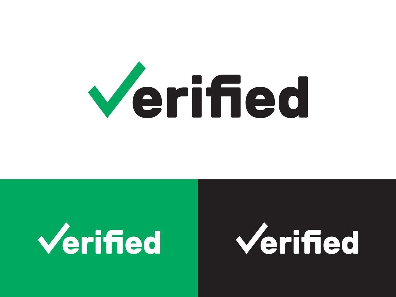 V Logo Verified Text Vector