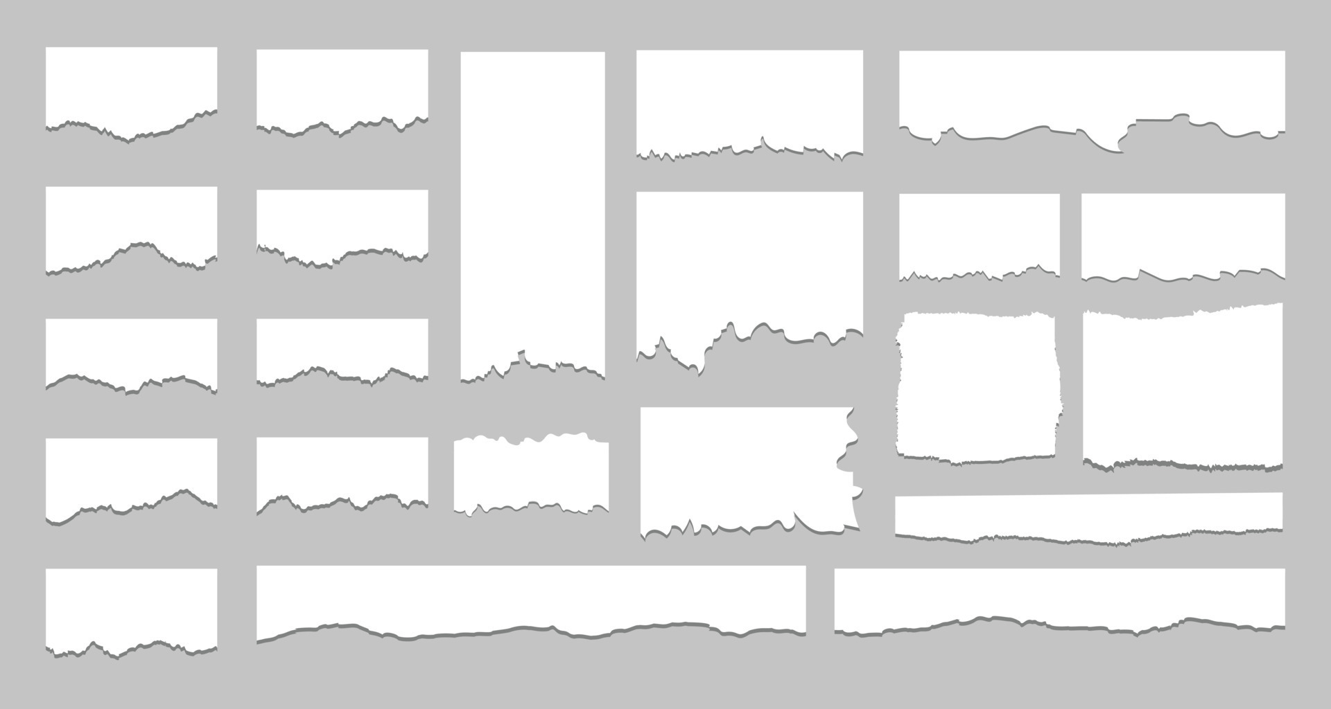 Torn paper sheet collection 19048983 Vector Art at Vecteezy