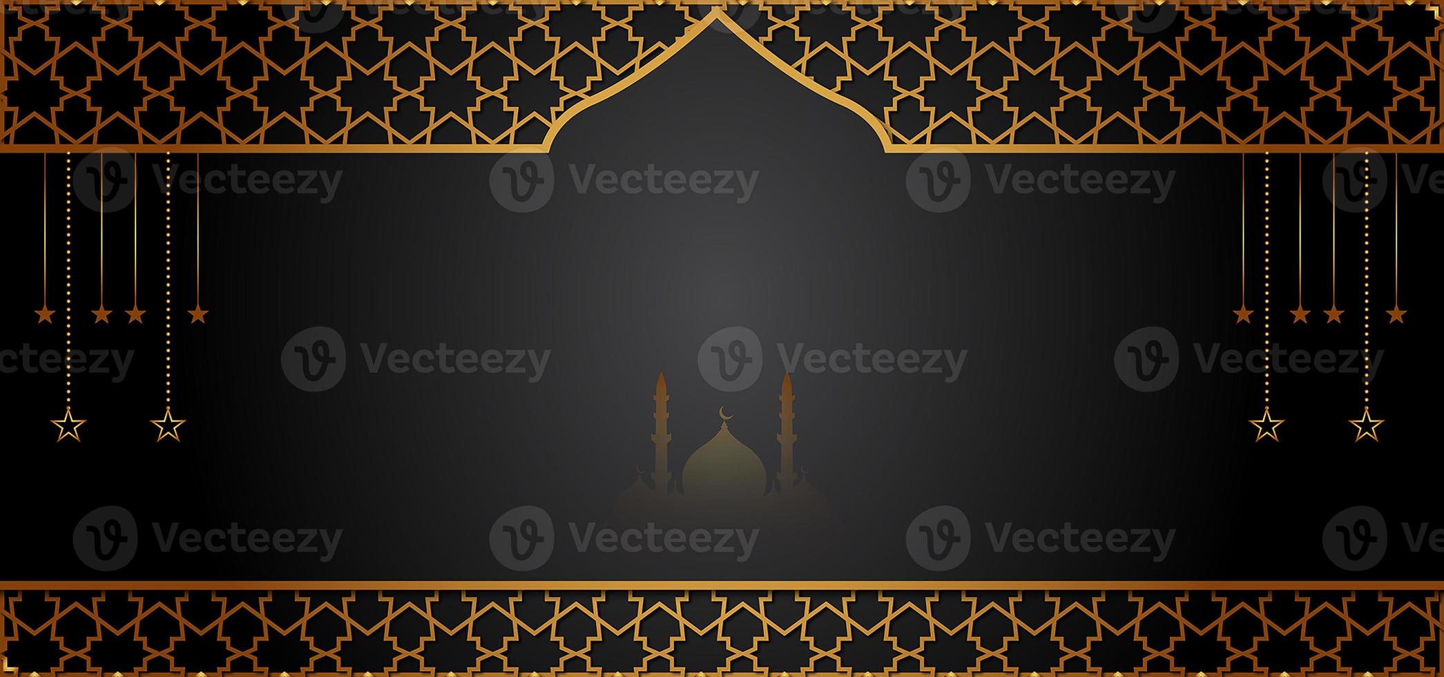 ISLAMIC LUXERY BACKGROUND IDUL FITR AND RAMADAN KAREEM photo