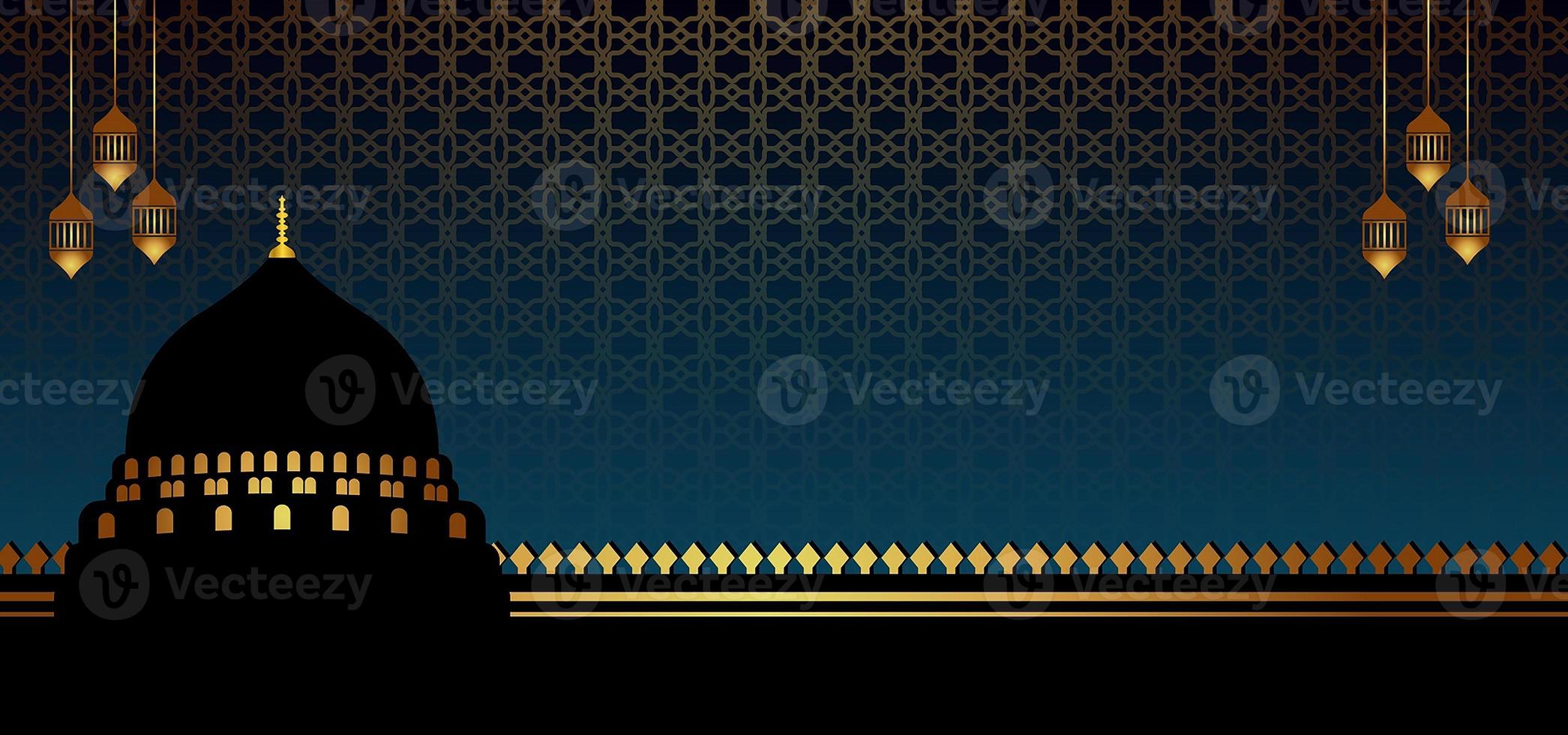 fondo de lujo islámico idul fitr y ramadan kareem foto