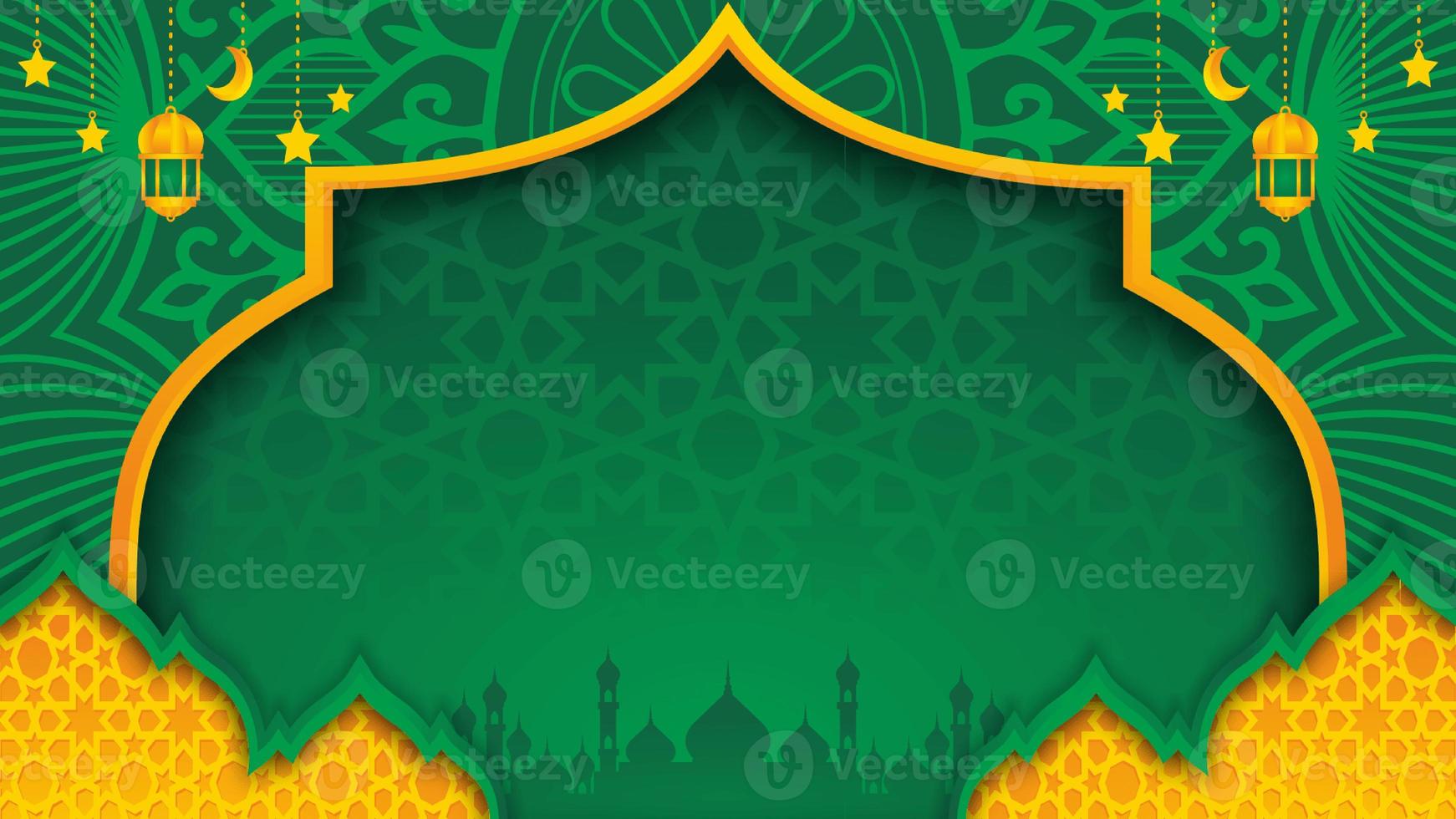 ISLAMIC LUXERY BACKGROUND IDUL FITR AND RAMADAN KAREEM photo