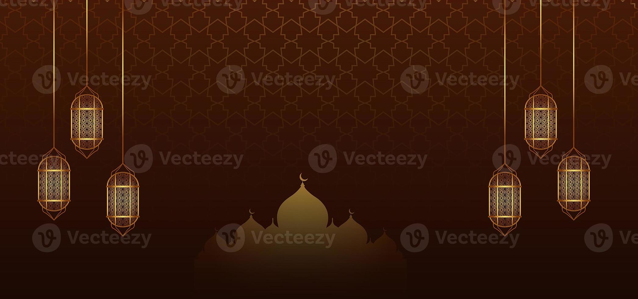 ISLAMIC LUXERY BACKGROUND IDUL FITR AND RAMADAN KAREEM photo