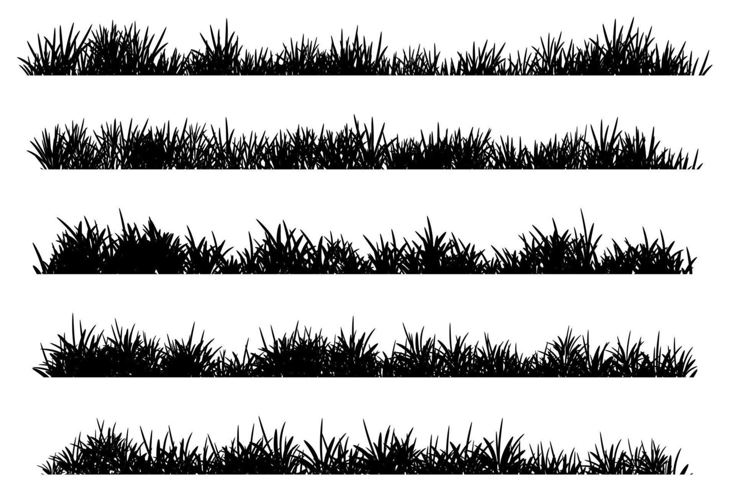 simple grass silhouette vector