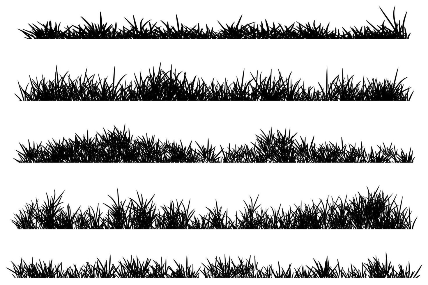 silueta de hierba simple vector