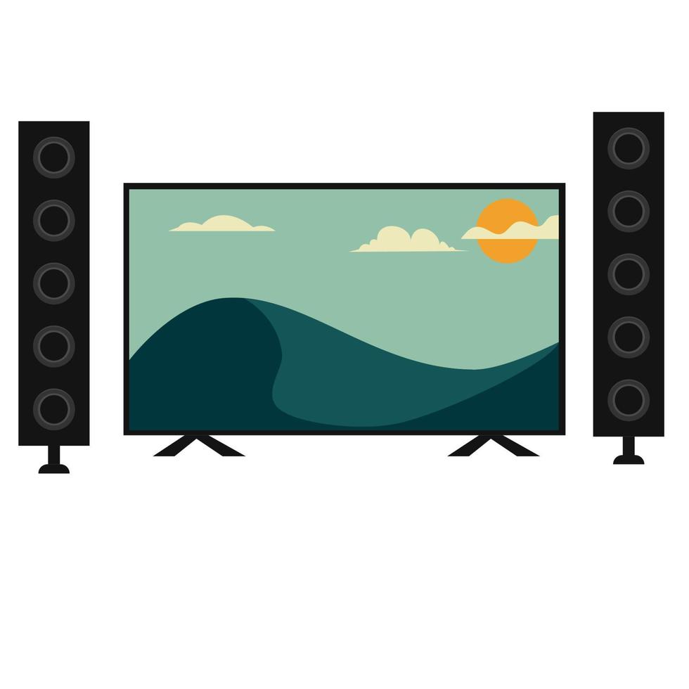 Flat television illustration vector