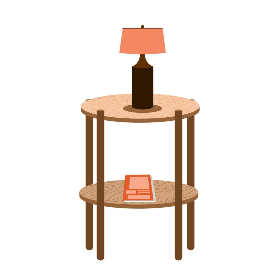 Minimalist interior table vector