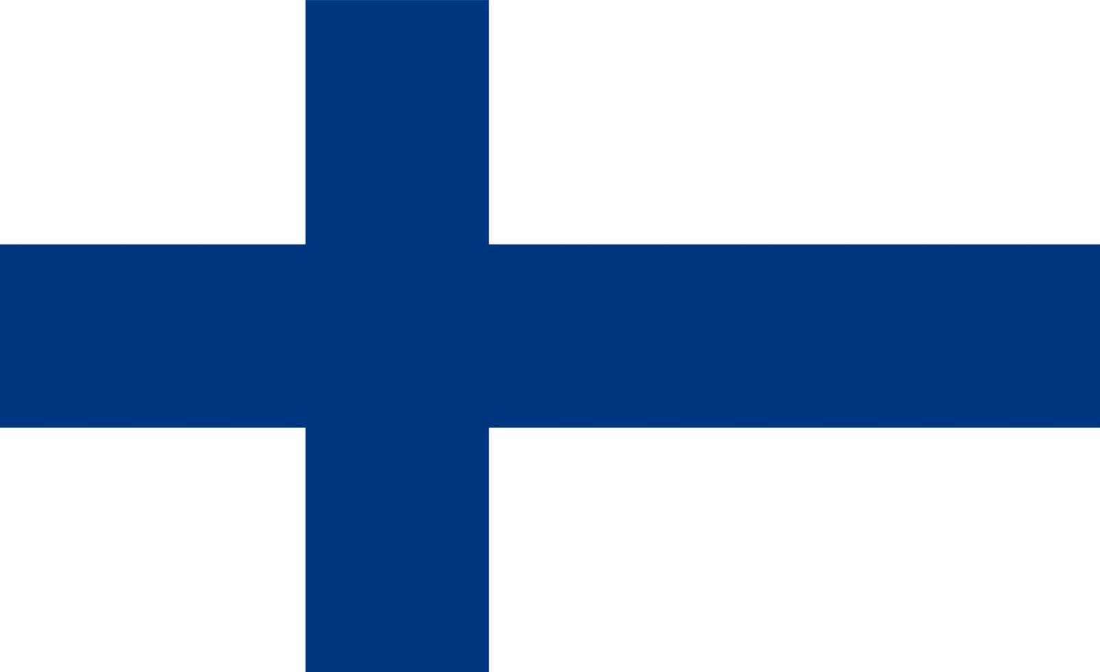 Ilustración simple de la bandera de Finlandia para el día de la independencia o las elecciones vector