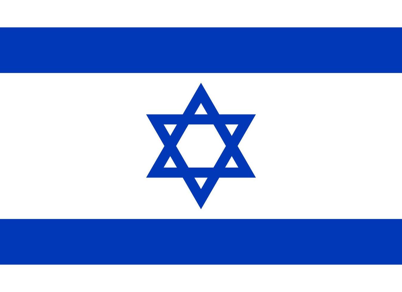 Israel flag simple illustration for independence day or election vector