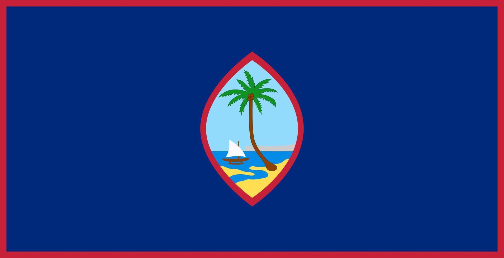 Guam flag simple illustration for independence day or election vector