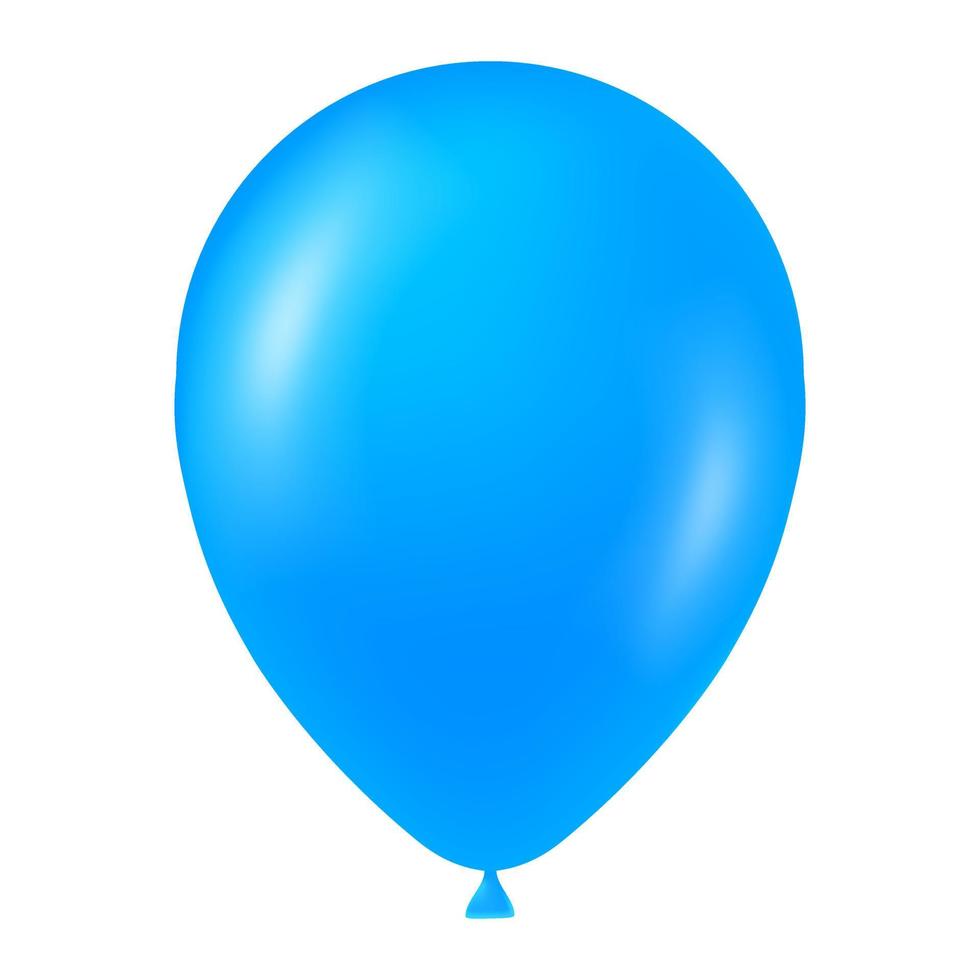 Ilustración de globo azul para carnaval aislado sobre fondo blanco. vector