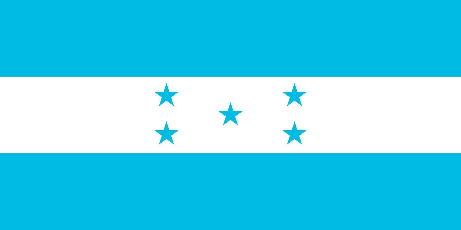 Honduras flag simple illustration for independence day or election vector