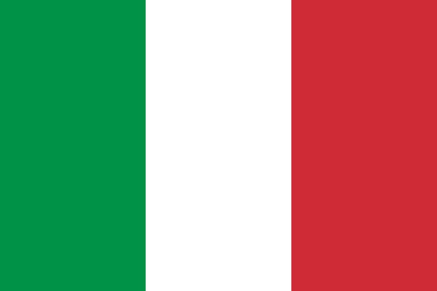 Italy flag simple illustration for independence day or election vector