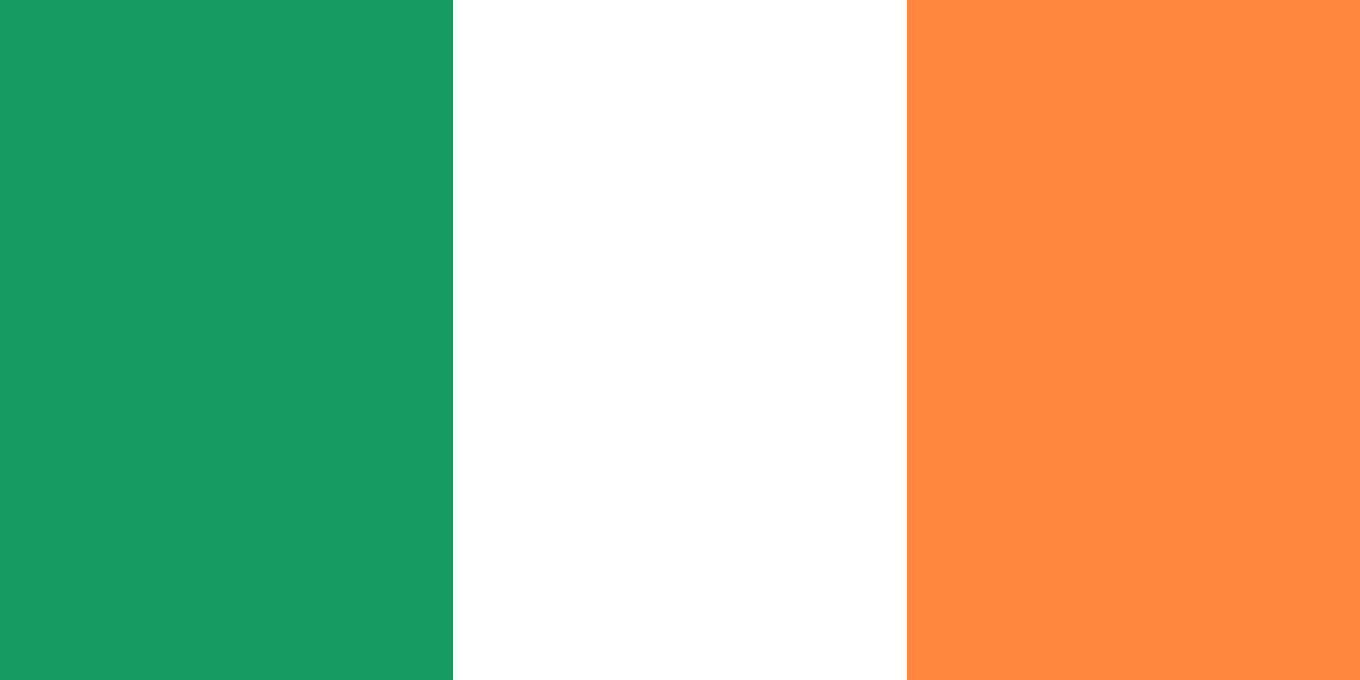 Ireland flag simple illustration for independence day or election vector