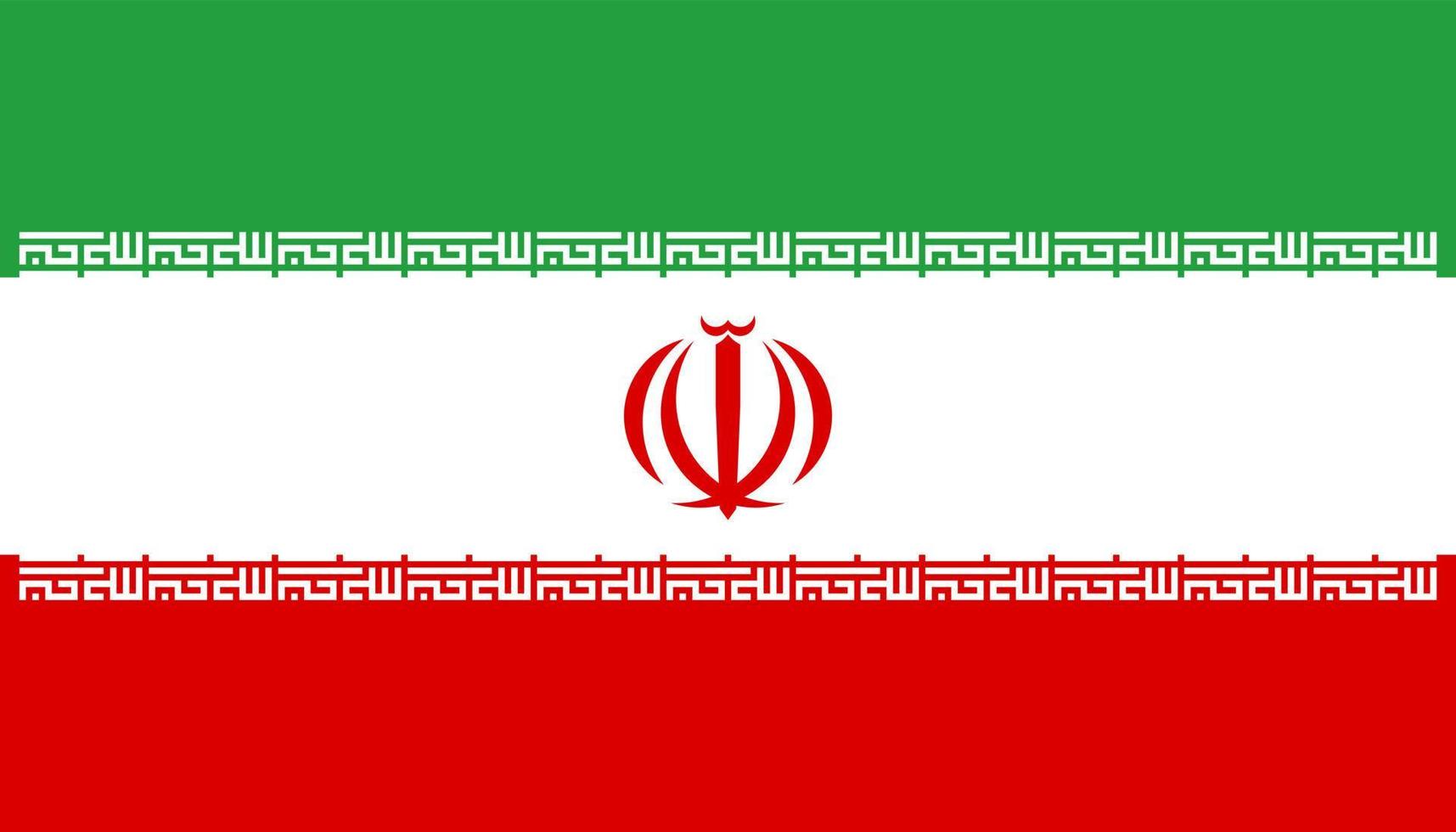 Iran flag simple illustration for independence day or election vector