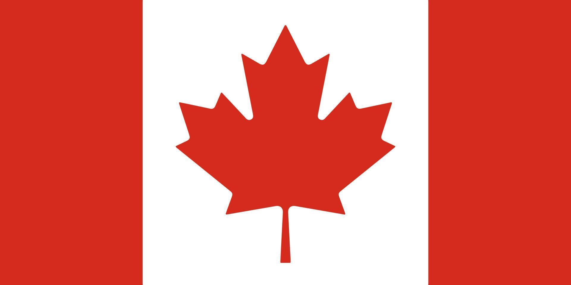 Canada flag simple illustration for independence day or election vector