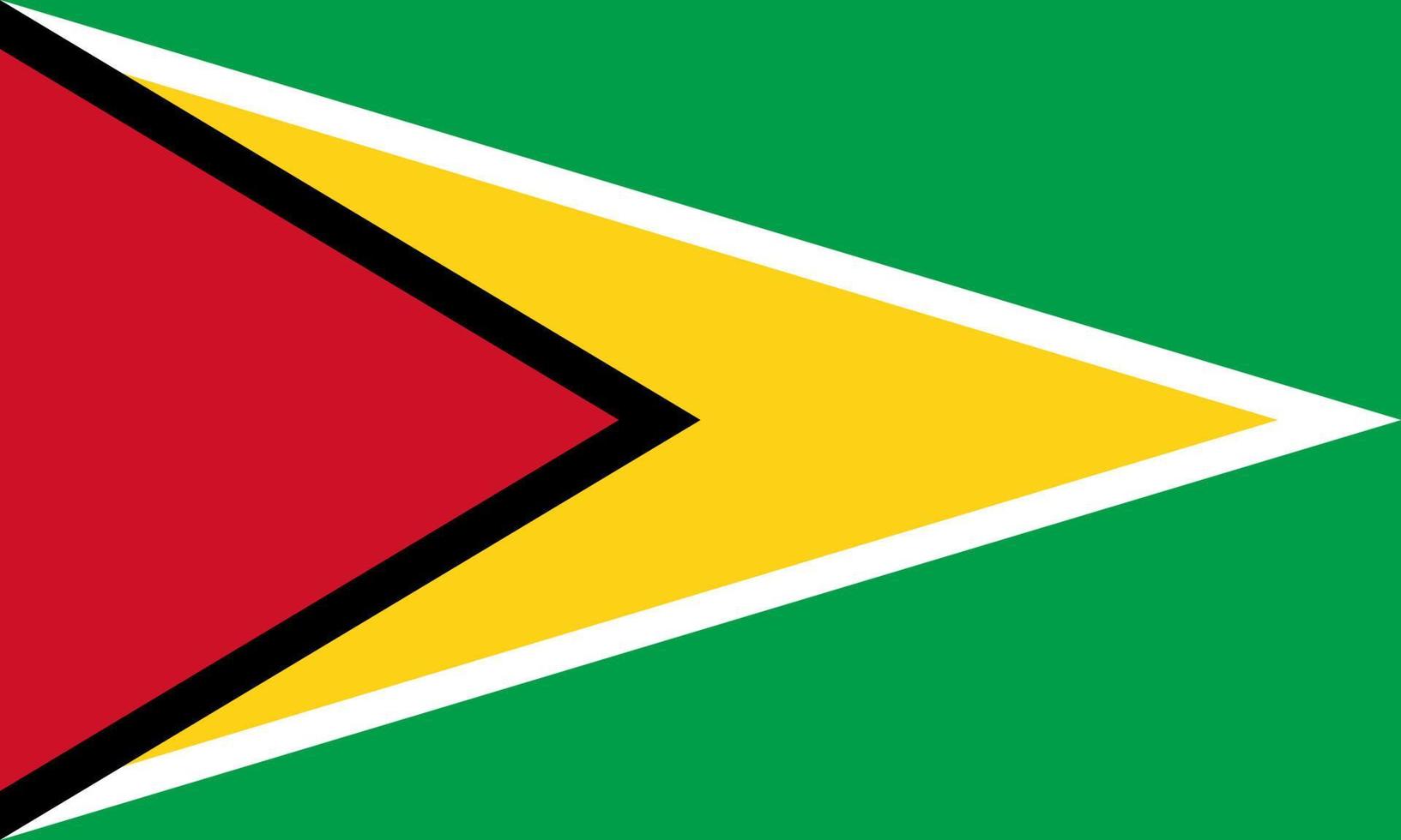 Guyana flag simple illustration for independence day or election vector