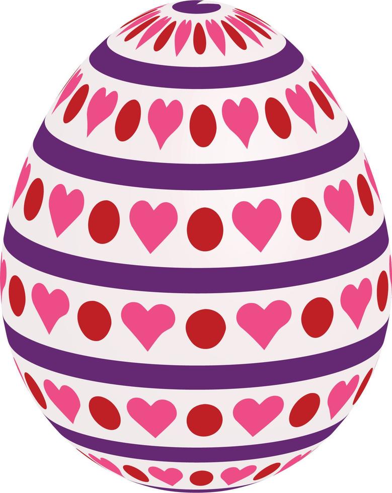 Happy Easter Easter festival with bunny and eggs, with hart icon vector