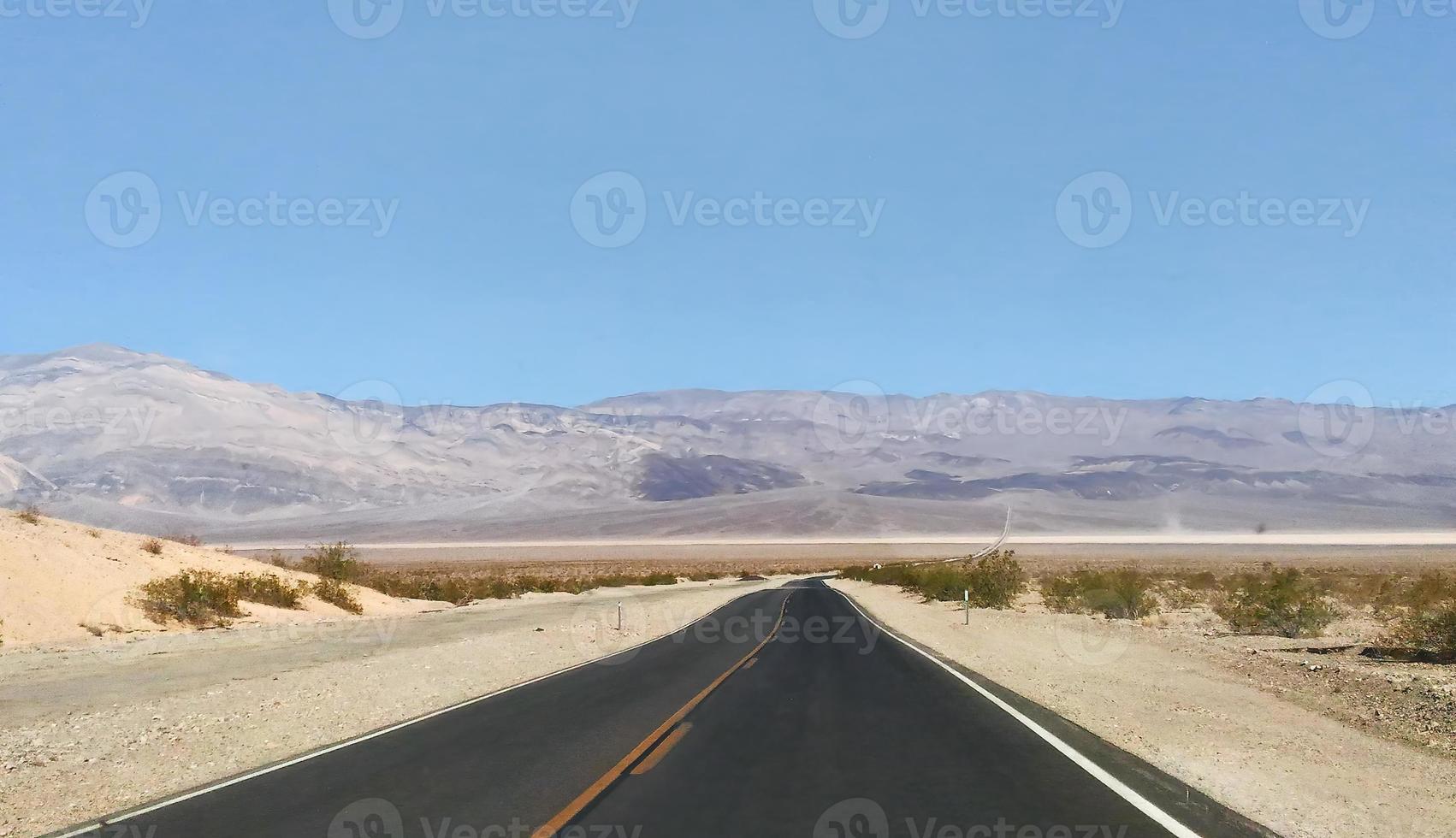 Desert road in Deth Valley photo