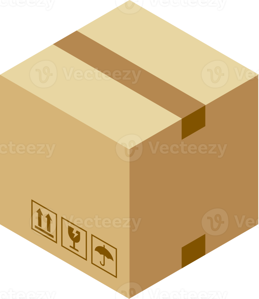 package box brown color png