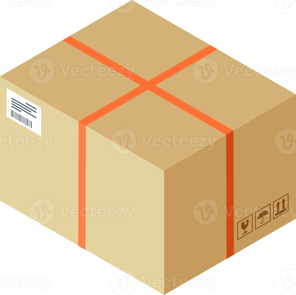 package box brown color png