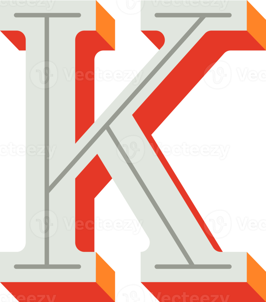 Vintage retro alphabet typography png