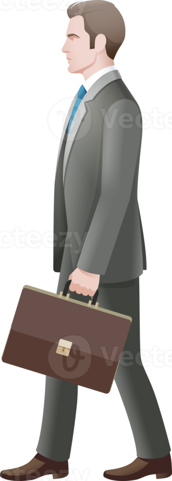 Businessman walking illustration png