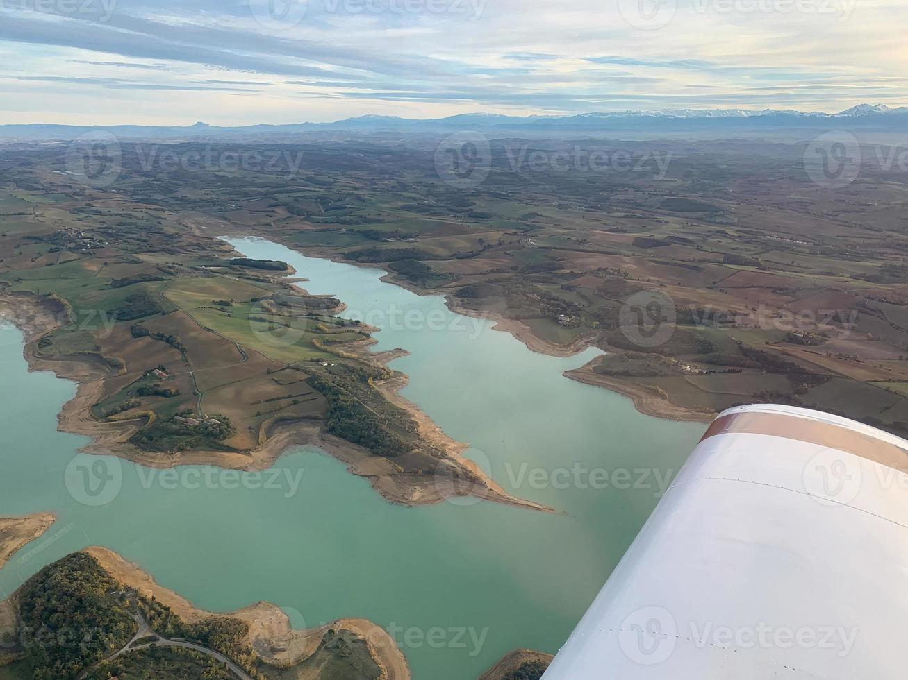 The Ganguise Lake view from a plane 2 photo