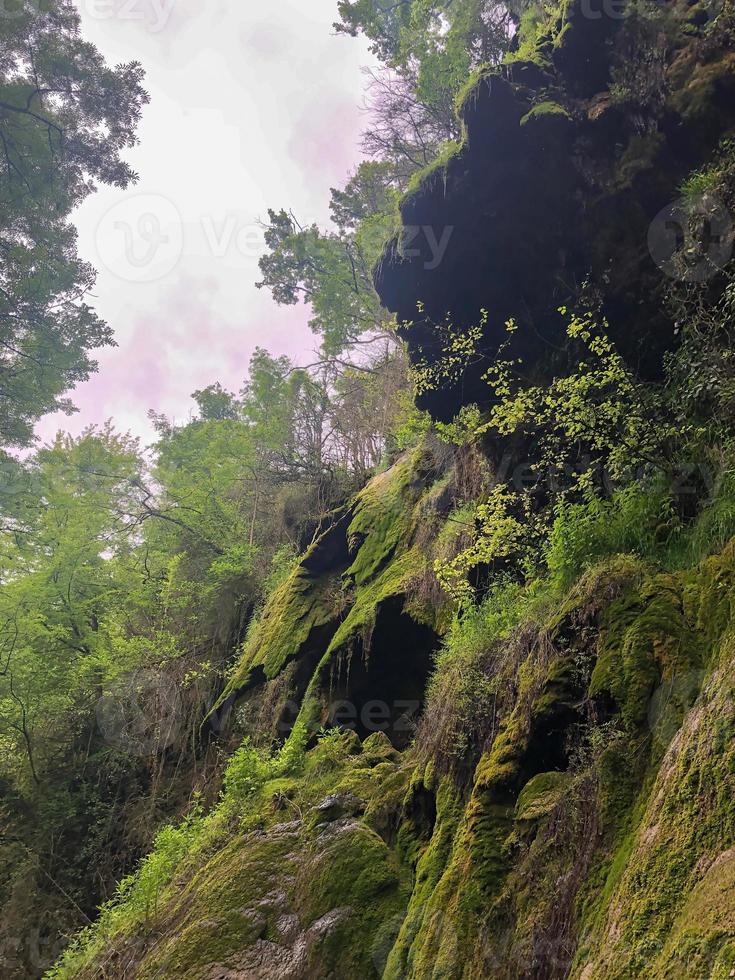 Roquefort waterfalls in Ariege Mountains France photo