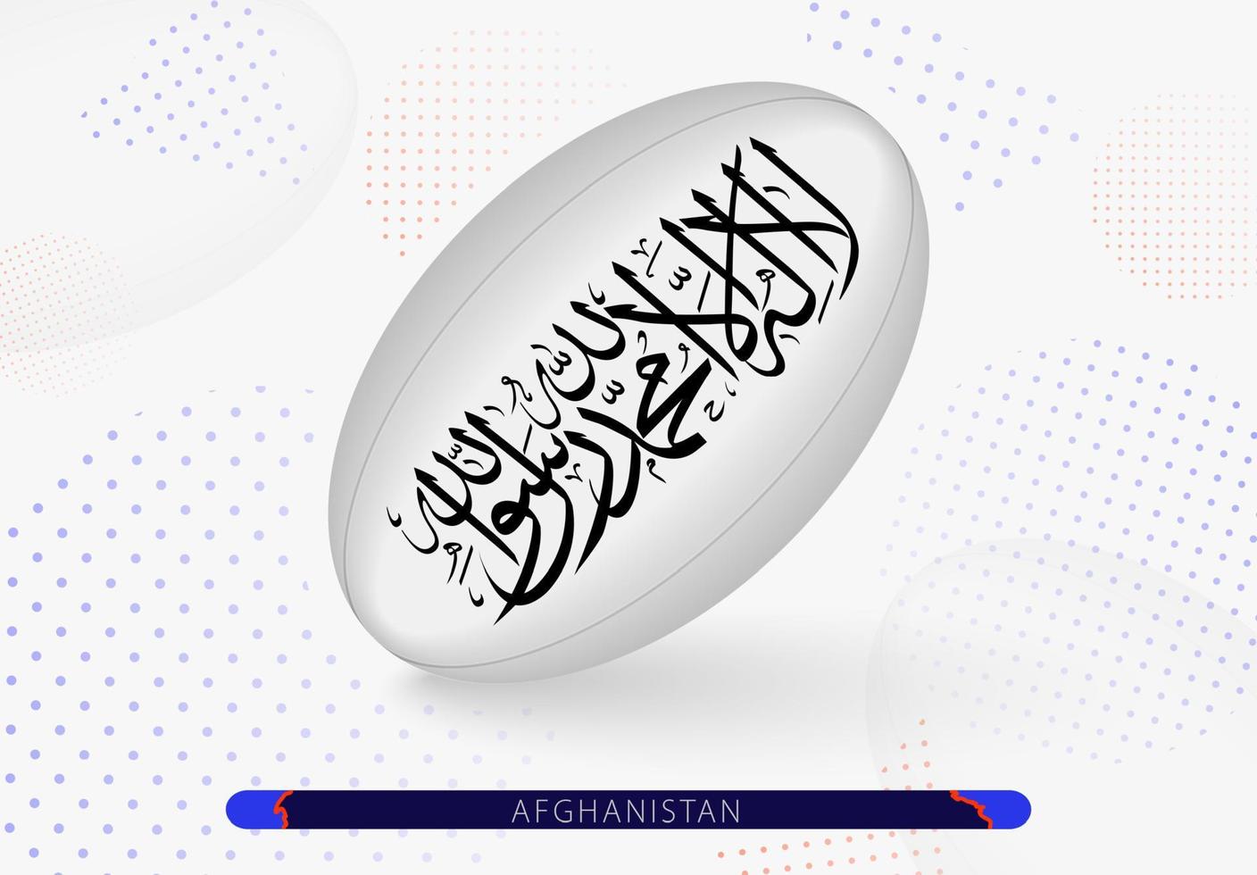Rugby ball with the flag of Afghanistan on it. Equipment for rugby team of Afghanistan. vector