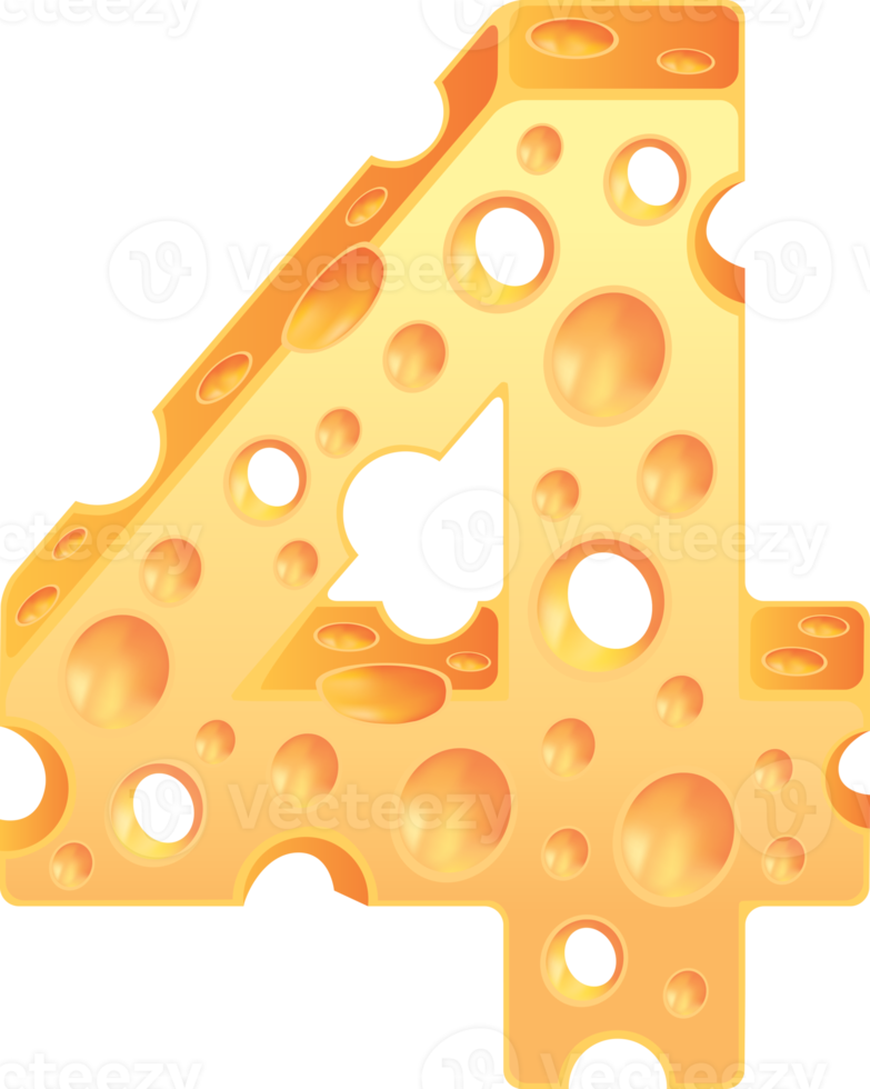 estilo de número de queso png