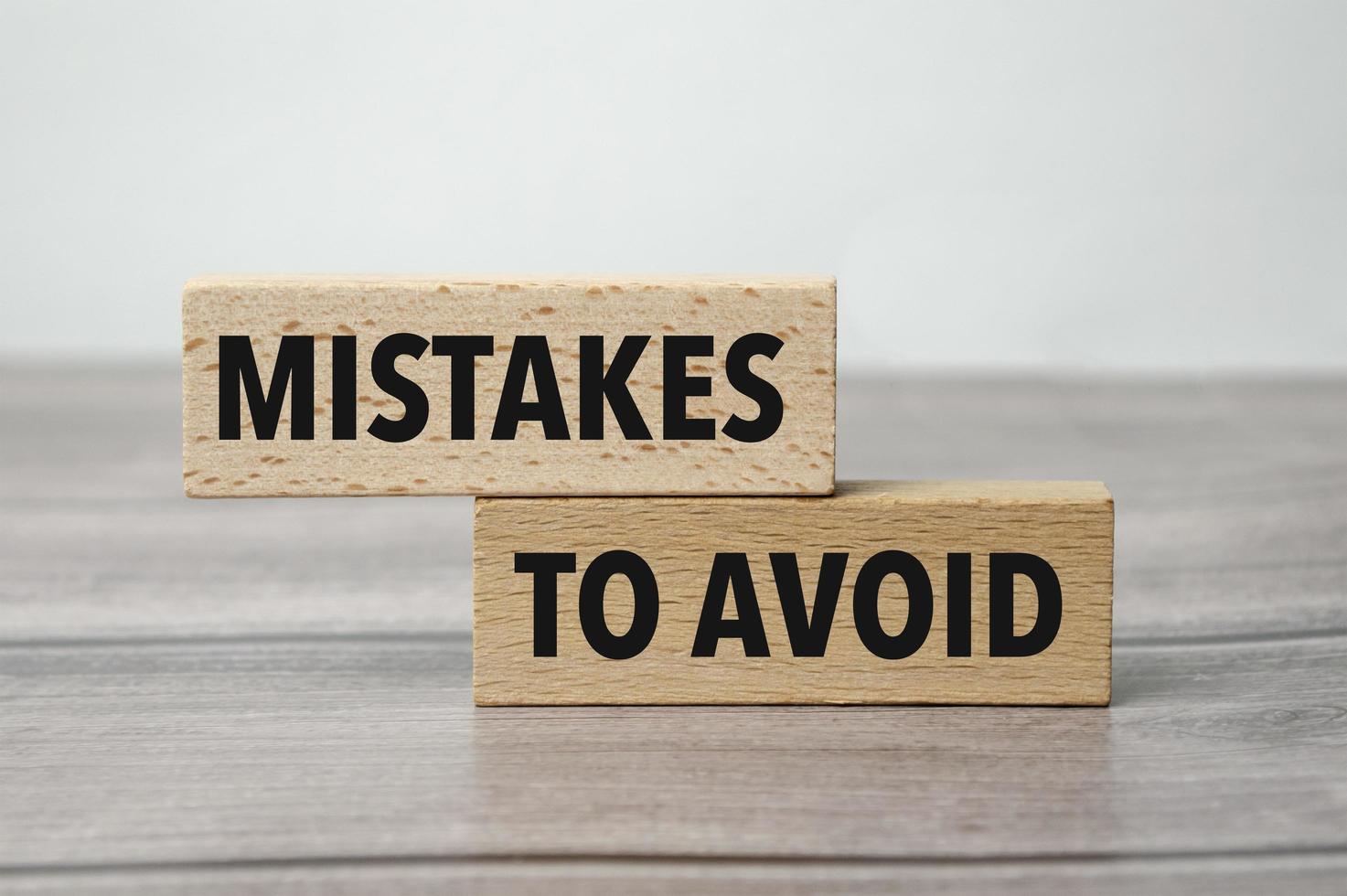 Mistakes To Avoid , business, financial concept. For business planning photo