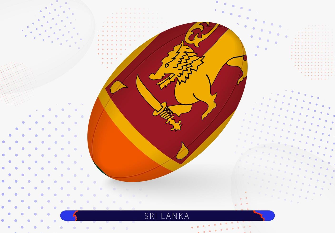 Rugby ball with the flag of Sri Lanka on it. Equipment for rugby team of Sri Lanka. vector