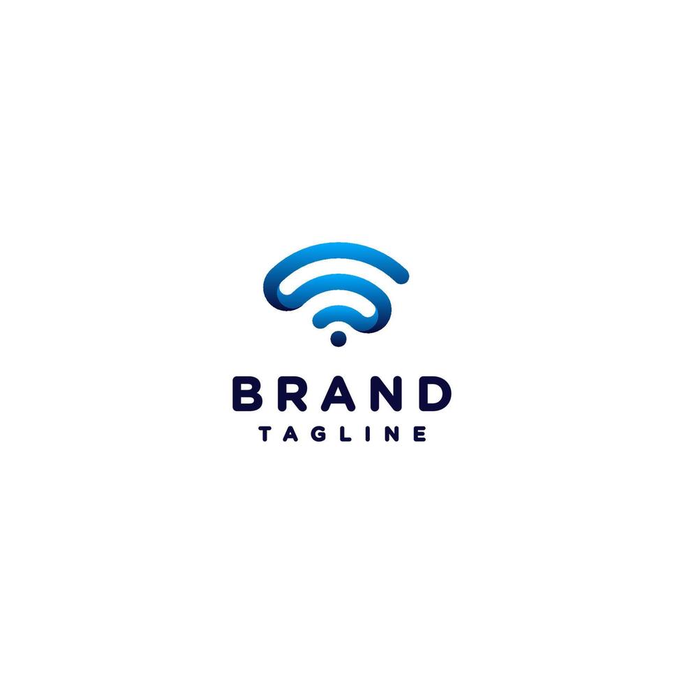 Letter S Shaped Wifi Icon. The WiFi Wave icon is in the shape of the letter S. vector
