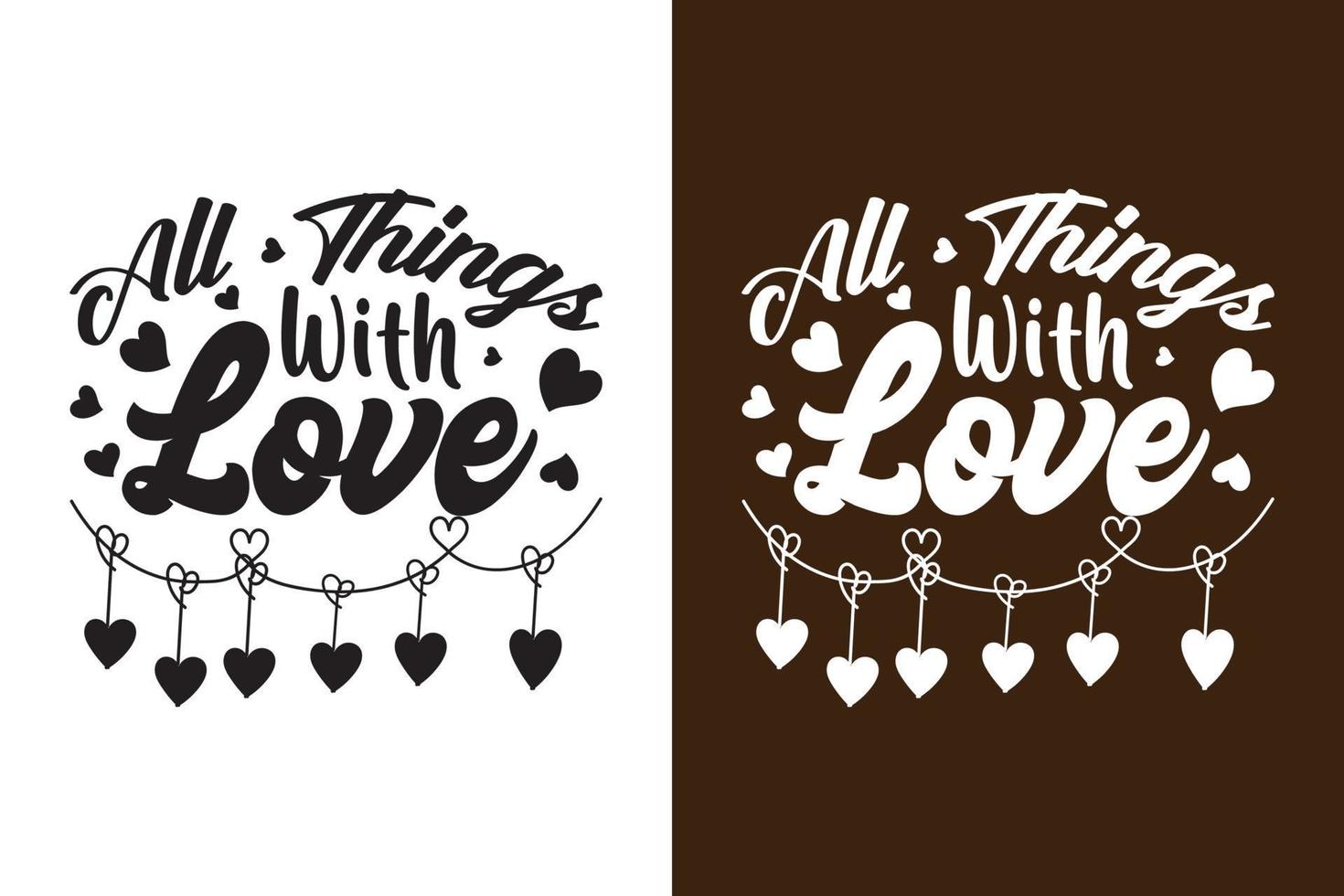 All Things with Love vector