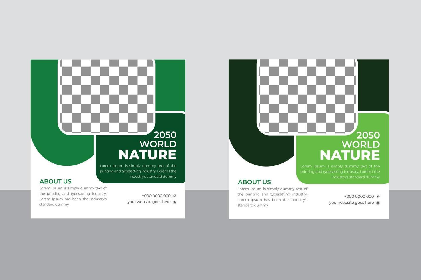 Nature Social Media Post vector
