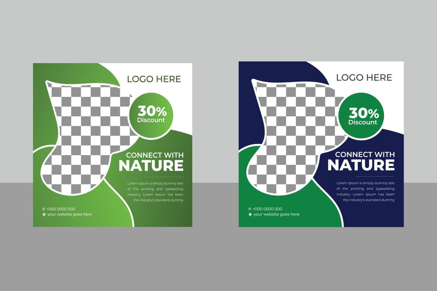 Nature Social Media Post vector